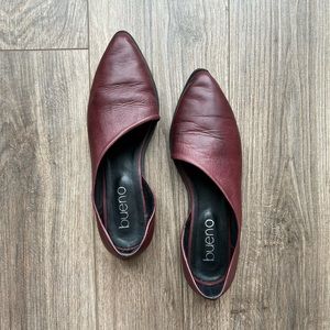 Bueno D’Orsay Leather Bordeaux Flats | 39